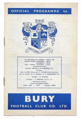 1964/65 Division 2 - BURY v. COVENTRY CITY - Image 1 of 2