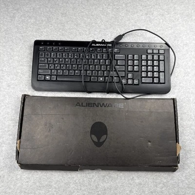 Dell Alienware Black USB Computer PC Gaming Multimedia Keyboard SK-8165 - Image 1 of 4
