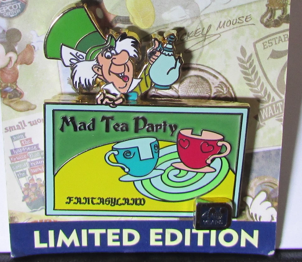 Prendedor Disney WDW 40 Aniversario Alicia de Walt Disney World Mad Tea Party** Foto 1 de 1
