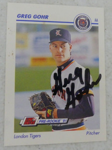 AUTOGRAPHED 1991 Line Drive AA #385 Greg Gohr