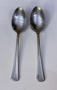2 ARTHUR PRICE INTERNATIONAL STAINLESS STEEL APOLLO 20.5cm SERVER SPOONS CUTLERY - Picture 1 of 6