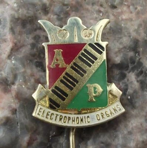 Vintage Electrophonic Organs Petrof Pianos Czech Piano Makers Company Pin Badge - Picture 1 of 3