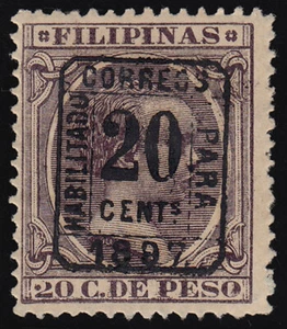 Philippinen 130H 1896-1897 Alfonso XIII MH - Picture 1 of 1