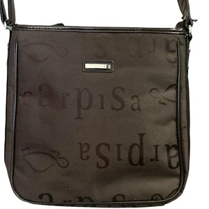 Carpisa Italian Crossbody Shoulder Bag Vegan Polyester Brown #13J - Picture 1 of 6