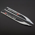 2X Sports Car Blade Dagger Sticker Badge Emblem Decal Landmarks Metal Mark Decor