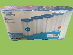 Summer Waves Replacement Pool Filter Cartridge Type A C 4 Pack Ships Fast 🌞 - Picture 1 of 4