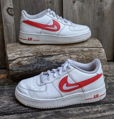 Zapatillas Nike Air Force 1 Low GS: Blanco/Rojo: DR7970-100: Juvenil 6.5 Y Foto 1 de 4