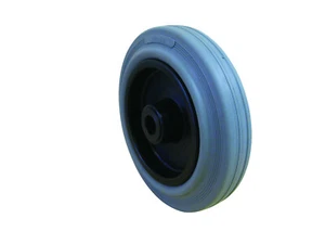 graues thermoplastisches Gummirad ø 250 mm, Rollenlagerung ø 25mm, TK 295Kg - Bild 1 von 3