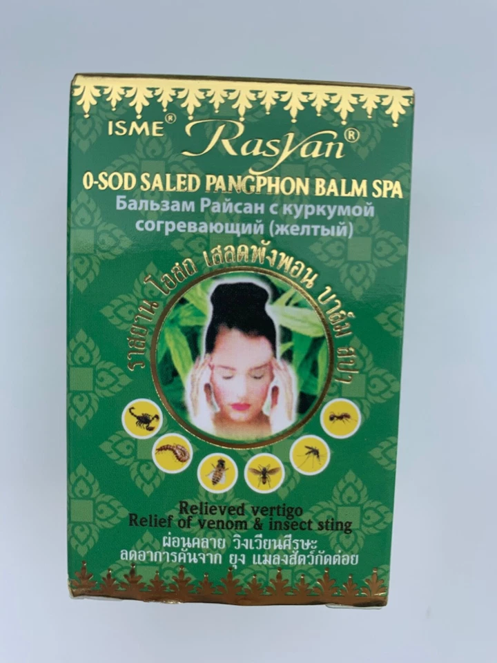 Thai Balm Massage Ointment Green O- sod saled panphon balm - Rasyan 50g x 6 jars - Image 1 of 4