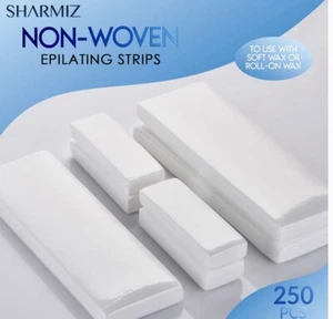Large&SM Wax Waxing Hair Removal Strips Sharmiz non-woven Epilating Strips 250ct - Picture 1 of 6