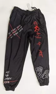 NWT One Plus Sweat Pant Joggers With Red/White Writing (Size Small, Black) - Picture 1 of 7