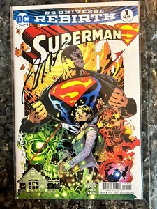 Superman: Rebirth #1 signiert von Peter Tomasi - Bild 1 von 3