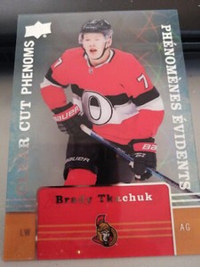 BRADY TKACHUK 19/20 Upper Deck Tim Hortons Clear Cut Phenoms #CC-12