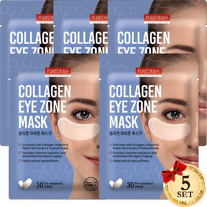 Collagen Hydro Eye Zone Mask 5 PACKS(150 Sheets) Under-Eye Patches Pads K-Beauty