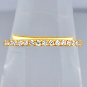 Anillo de diamantes naturales en oro amarillo 18K 0,16 quilates t.w 16 piezas diamante E/VVS - Imagen 1 de 6