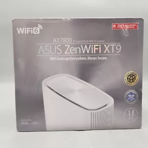 -NEW- ASUS ZenWiFi XT9 AX7800 Tri-Band WiFi6 Mesh WiFiSystem (1Pack), White - Picture 1 of 3