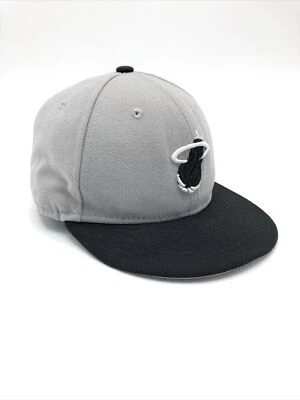 New Era 59fifty Miami Heat NBA Hardwood Classics Fitted Hat Kids 6 5/8 53cm Gray - Image 1 of 4