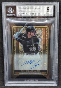Topps Tribute Iconic Perspectives 2020 Nolan Arenado automático negro 1/1 BGS 9 AU 10 - Imagen 1 de 3
