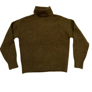 H&M Womens Long Sleeve Turtleneck Sweater Tight Knit Classic Green Sz XS NWT - Picture 1 of 15