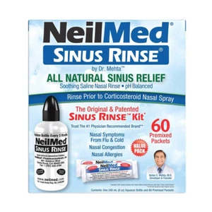 Neilmed Sinus Rinse Kit For Adult Soothing Saline Nasal Rinse 60 Packets - Picture 1 of 8