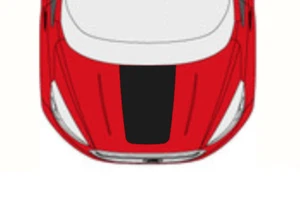 MATTE BLACK - 2013 - 2019 FORD ESCAPE HOOD GRAPHIC BLACKOUT - Bild 1 von 2