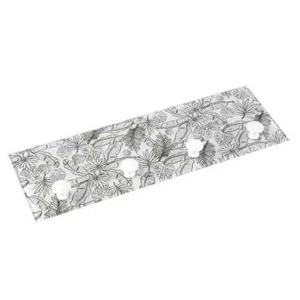 Handtuchhaken JUNGLE 36x12cm mit 4 Haken weiß schwarz Glas Versa Home WA - Bild 1 von 3