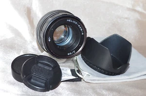 Objectif M42 58mm f2 HELIOS_44M-4, bouchons, pare-soleil, housse, SWIRLY BOKEHS - Imagen 1 de 24