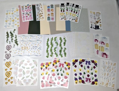 Lote de 57 pegatinas de álbum de recortes troqueladas florales romance Creative Memories DW22 Foto 1 de 4