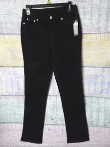 Denim & Co. Everyday Denim Easy Stretch Straight Jeans (Black, Reg 6) A467613 - Picture 1 of 21