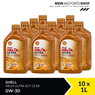 Shell Helix Ultra ECT C3 SP 0W-30 Mercedes MB 229 BMW LL 10x1 Liter = 10 Liter - Bild 1 von 4