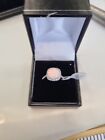 (1023) Sterling Silver/925 Simulated  Opal & Cz Ring  Size " N"  
