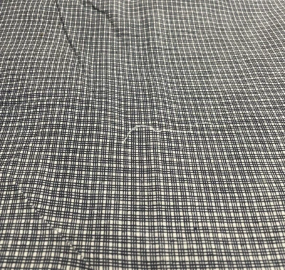 Cotton Fabric White Dark Blue Stripes Check Plaid 3 5/8 yards x 42" Quilters - Image 1 of 4