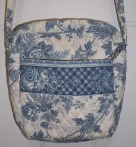 Vera Bradley Mom's Day Out Shoulder Bag Purse BLUE TOILE Quilted Paisley RARE - Picture 1 of 10