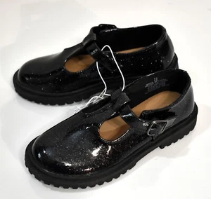Old Navy Scarpe Mary Janes Taglia 2 Nero Glitterato Bambina - Foto 1 di 8
