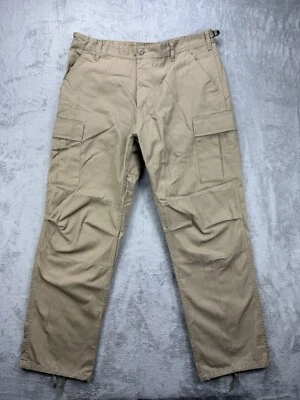 Pantalones Militares Para Hombre Grandes Largos 35-39 Cintura Caqui Ajustables Carga Militar Foto 1 de 4