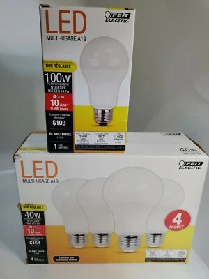 Feit Electric acre A19  LED Bulb Soft White 40 Watt Equivalence 4 pk(1 pk 100w) - Image 1 of 2