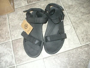 Sandalias para hombre Atika Outdoor Trail con gancho de agua y bucle, negras 11M impermeables nuevas con etiquetas - Imagen 1 de 7