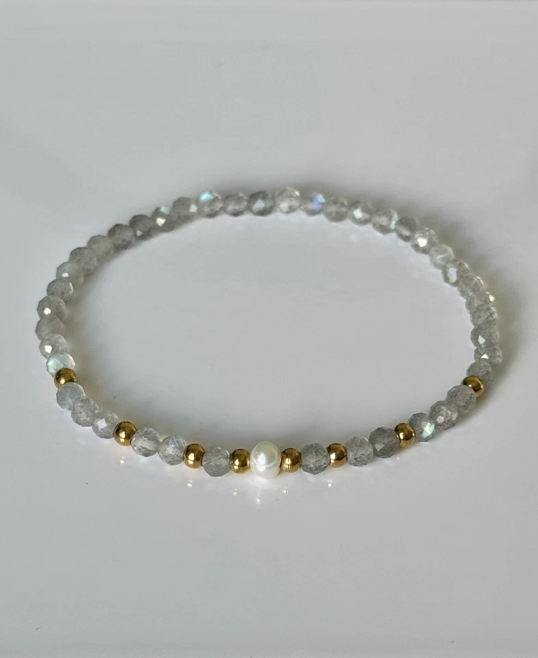 Armband „Lichtvolle Harmonie” – Labradorit & Süßwasserperle ✨💎 - Bild 1 von 3