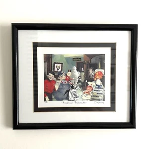 VTG ‘99 DE LA NUEZ “Registered Trademarks” Print Signed & Framed Pop Art 11x13” - Picture 1 of 7