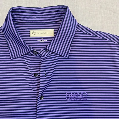 Camisa Polo Donald Ross ISLAND COUNTRY CLUB Rayas Púrpura/Negro -Talla XL Foto 1 de 4