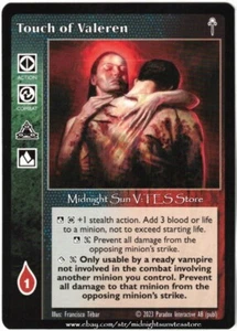 Touch of Valeren Fifth Edition V5 V:TES VTES Vampire CCG - Picture 1 of 1