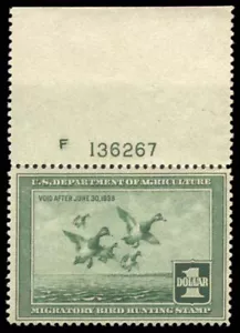 RW4 — 1937 Federal Duck stamp, top PNS - Picture 1 of 1