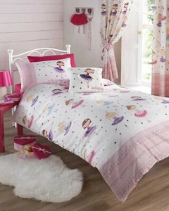Set copripiumino e federa ballerina letto matrimoniale policotone trapuntato bianco rosa - Foto 1 di 1