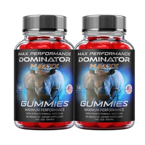 2-Pack Dominator Maxxx Gummies, Dominator Max Performance Gummies - 120 Gummies - Picture 1 of 12