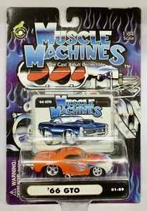 MUSCLE MACHINES DIECAST 1/64 '66 PONTIAC GTO ORANGE COMBINED SHIPPING - Picture 1 of 2