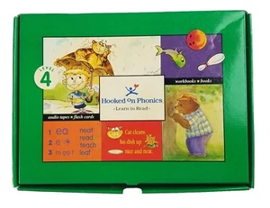 HOOKED ON PHONICS: LEVEL 4 Learn to Read Set Home School 1998 **NEW OPEN BOX** - Picture 1 of 12