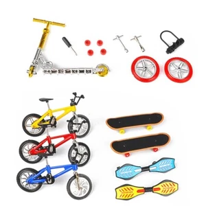 18Pcs Mini Finger Scooter Bike Fingerboard Skateboard Two Wheels Board Toys - Picture 1 of 11