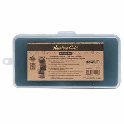 Hemline Gold Bobbin Box with Tray - Hemline Accessories - Image 1 of 4