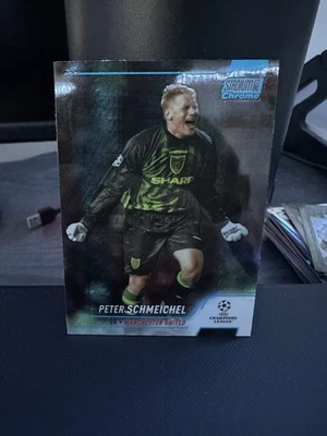 Tarjeta SP 2021-22 PETER SCHMEICHEL TOPPS STADIUM CLUB CROMADA #84 AZUL PRISMA Foto 1 de 2