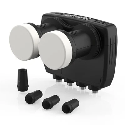 DUR-line 6° Monoblock Quad LNB - Astra 19,2 Hotbird 13 4 Teilnehmer Doppel LNC - Bild 1 von 4